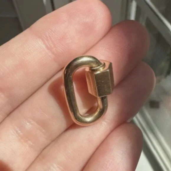 Marla Aaron Yellow Gold Chubby Medium Lock - Picture 4 of 7